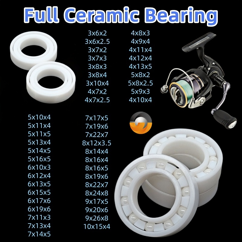 Fly Reel - 1pc MR84CE Full Zirconia Ceramic Bearings