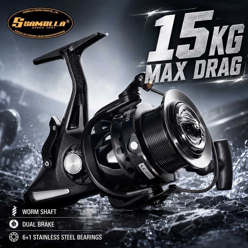 Reel Drag Knob - SAMOLLA Dual Brake Spinning Reel with