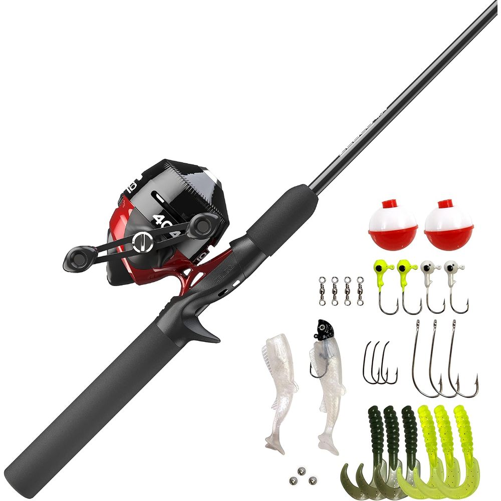 5'6 Two-Piece Fiberglass Spinc - огляд і ціна Spincast Reel