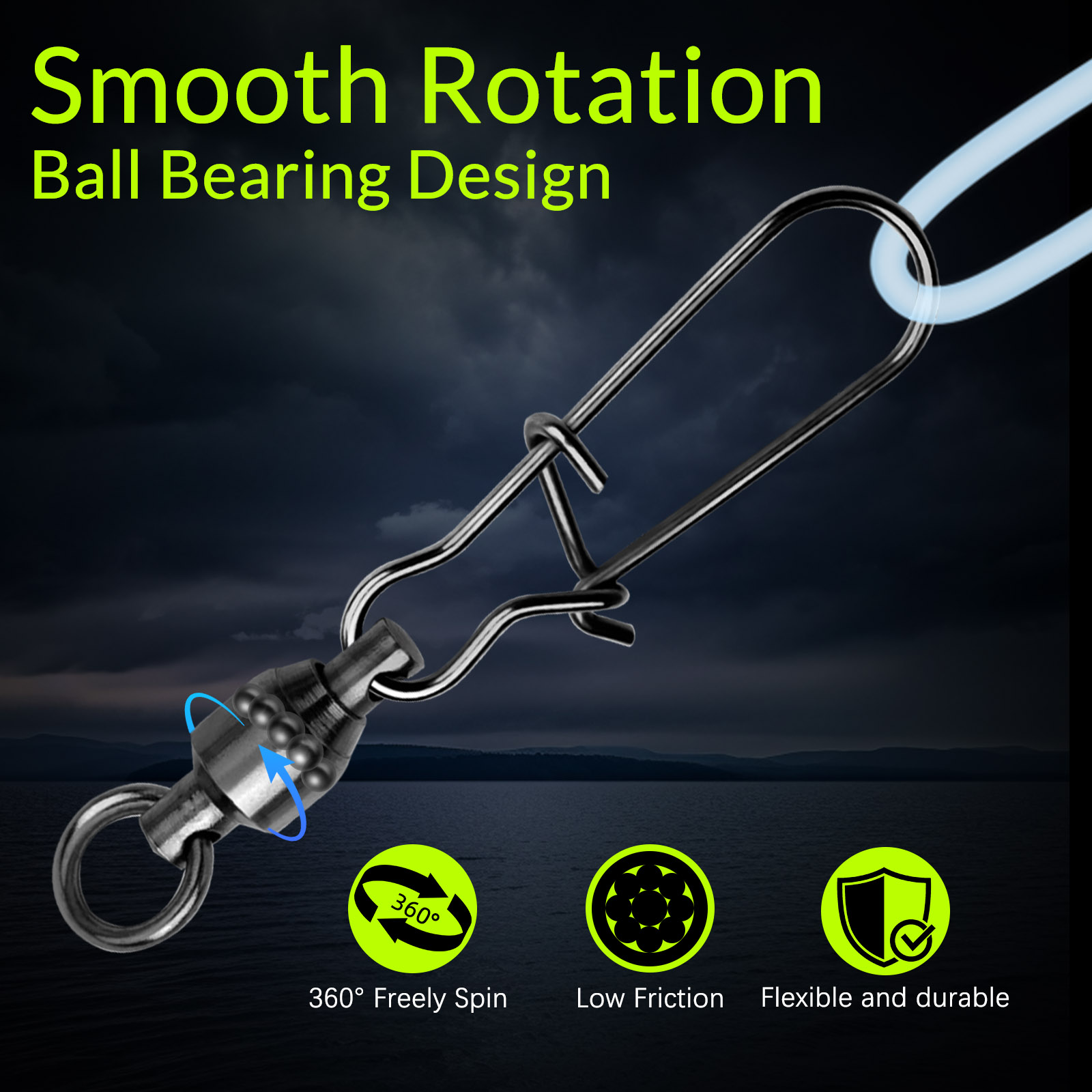 9KM 10PCS Ball Bearing Swivel  - огляд і ціна Baitcasting Reel