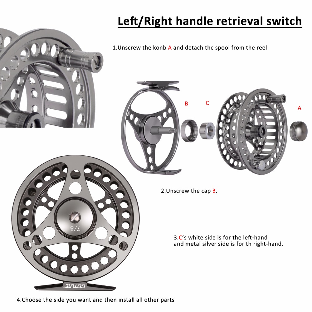 Goture Fly Fishing Reel 3/4 5/ - огляд і ціна Reel Spare Spool