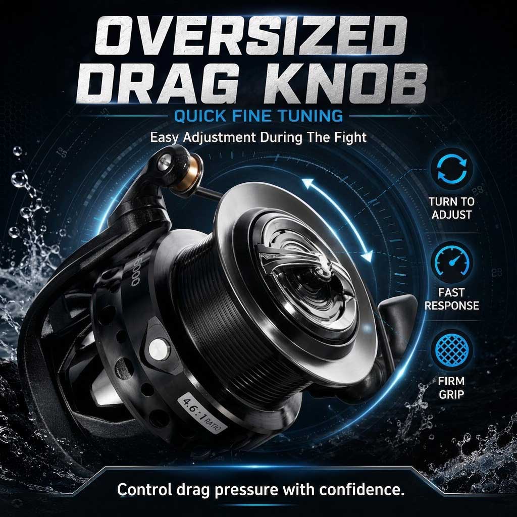 SAMOLLA Dual Brake Spinning Re - огляд і ціна Reel Drag Knob